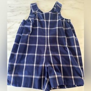 Blue and White Plaid Jon Jon Size 2T